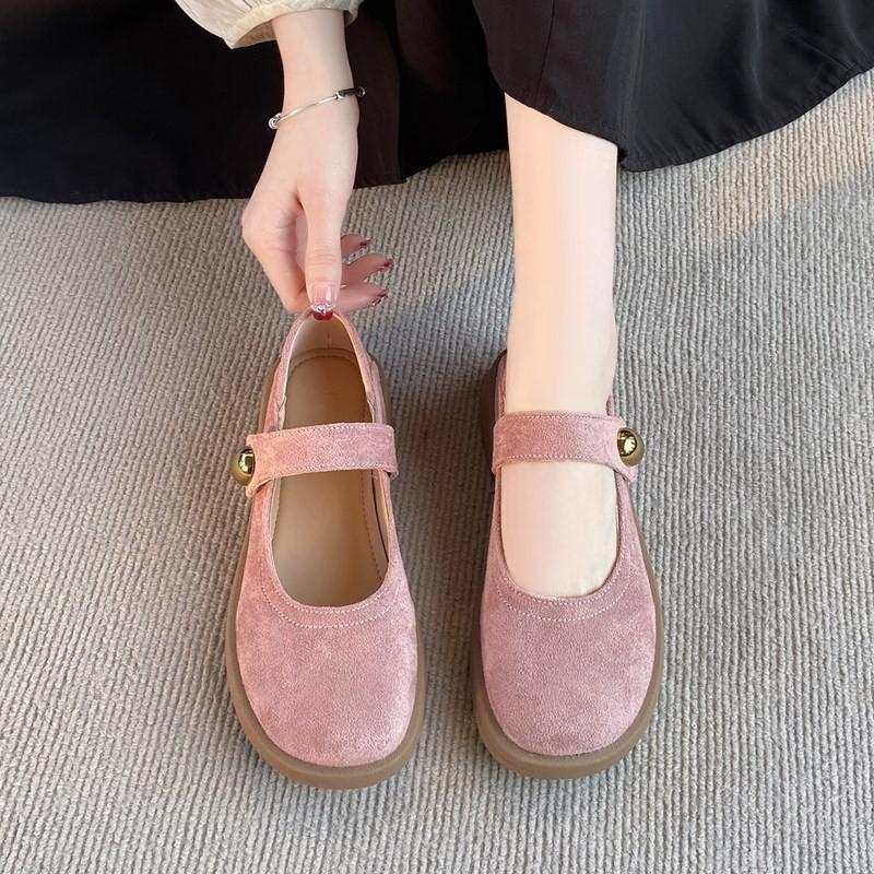 Xiaoxiangfeng Retro Mary Jane Temperament Single Shoes Women's Spring New Soft Sole Soft Surface Round Head with Skirt Light Mouth Single Shoes