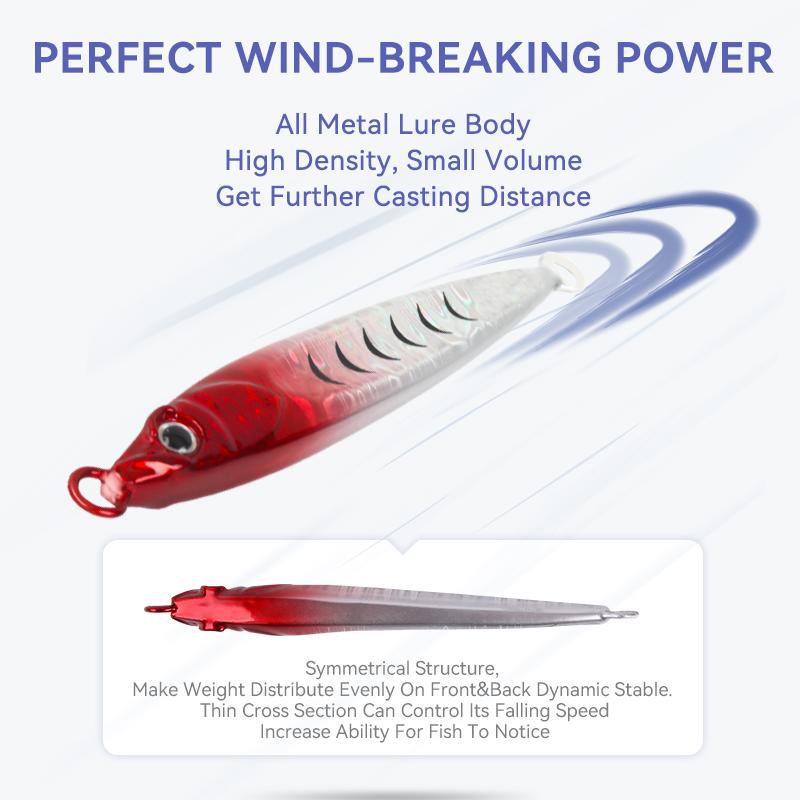 Kingdom Weit Casting Köder Angeln Metall Jig Löffel 40g 60g Künstliche Köder Jigging Fisch Seebarsch Angelköder Tackle