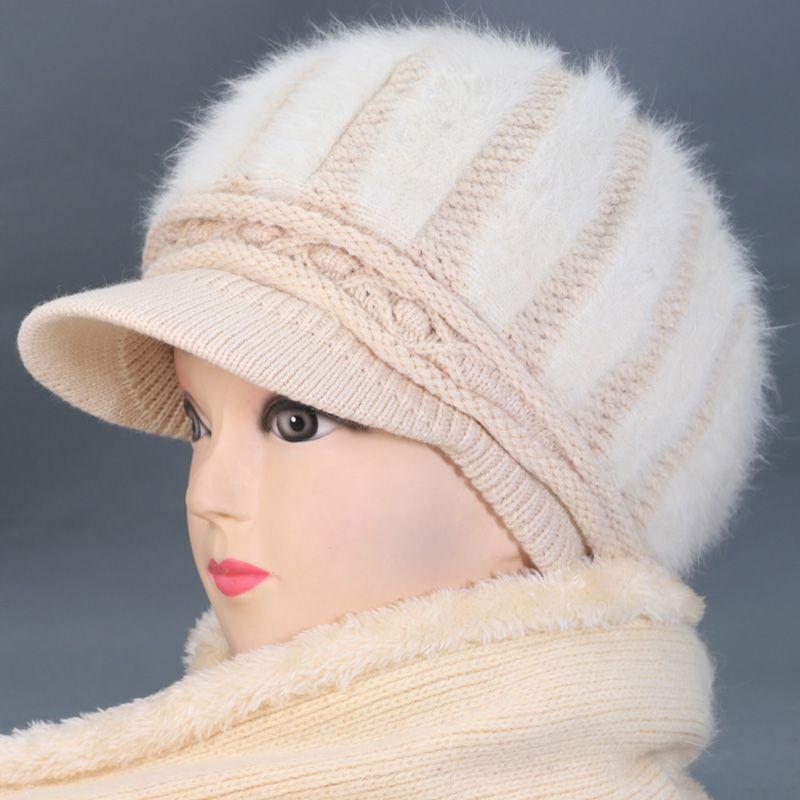 Middle-aged and Elderly Women's Autumn and Winter Warm Hat Fleece-lined and Thickened for Elderly Women Grandmothers and Mothers Winter Hat