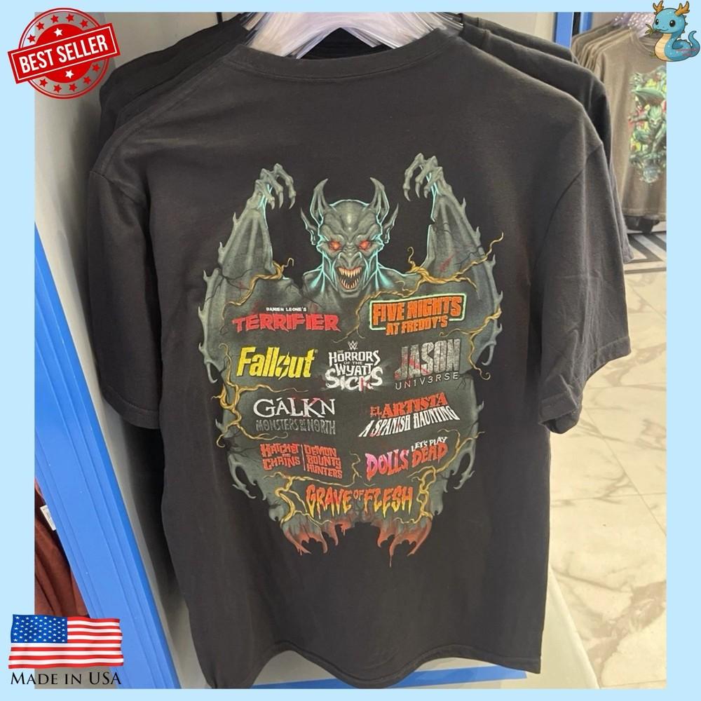 Universal Studios Halloween Horror Nights 2025 T-Shirt Adult Reprint Unisex T-Shirt XXXXL