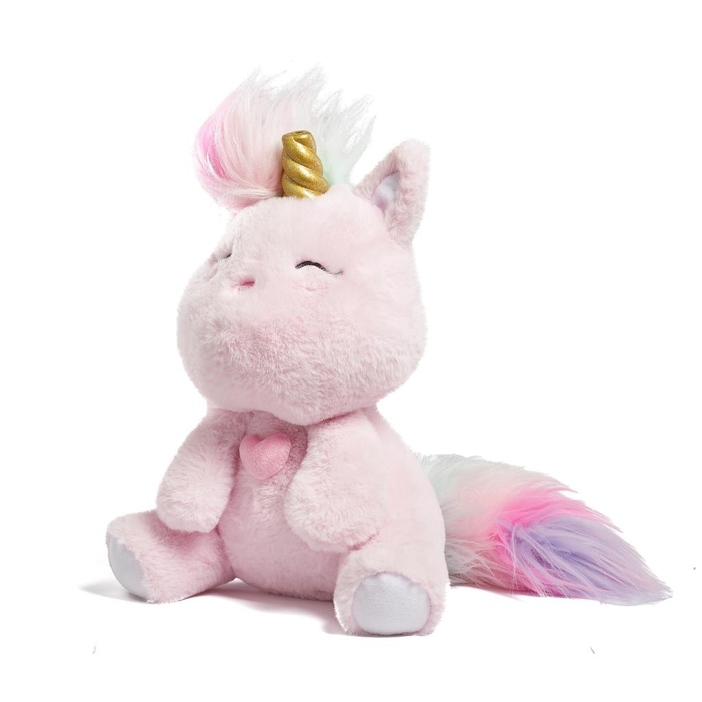 [toytron] FAO Schwarz Sleeping Unicorn Projector Plush (Pink) 30cm