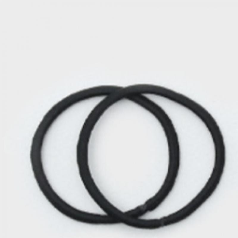 Daiso No Tip Black Hair Elastic Band  Pack Of 10