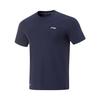Casual Sports Simple Solid Color Round Neck Pullover Short Sleeve T-Shirt Men Tops Ink-Blue ATSV361-8
