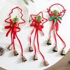 Christmas Tree Decoration Red Ribbon Bell Bow Christmas Tree Decoration Xmas Ornament For Home New Year 2025 Decor