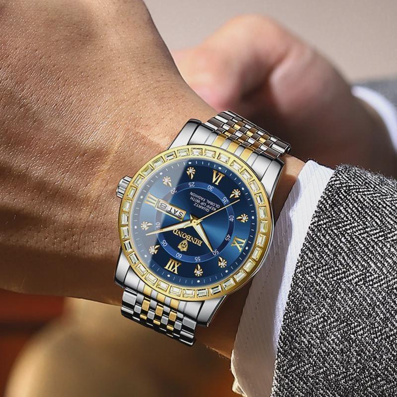 Fashion Quartz Wristwatches Gold Clock Men Luxury Watch Casual Business Analog Watches Relogio Masculino