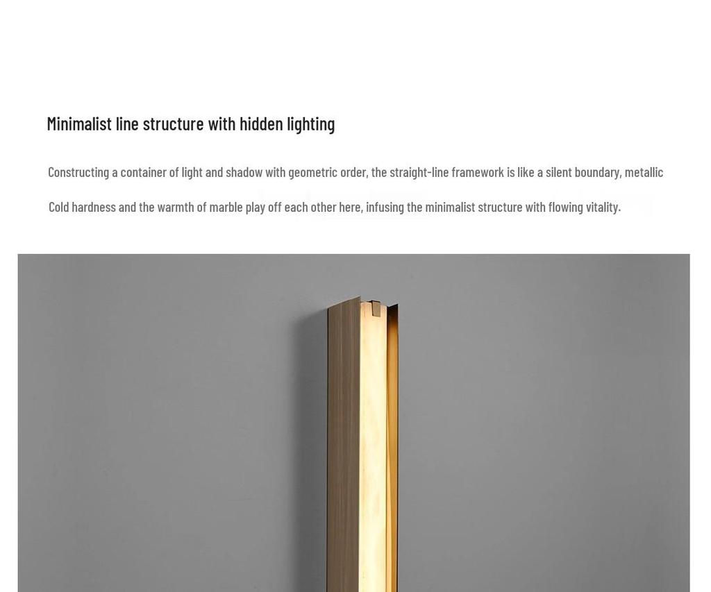 Italian Minimalist Marble Wall Lamp for Living Rooms, Corridors, and Bedrooms