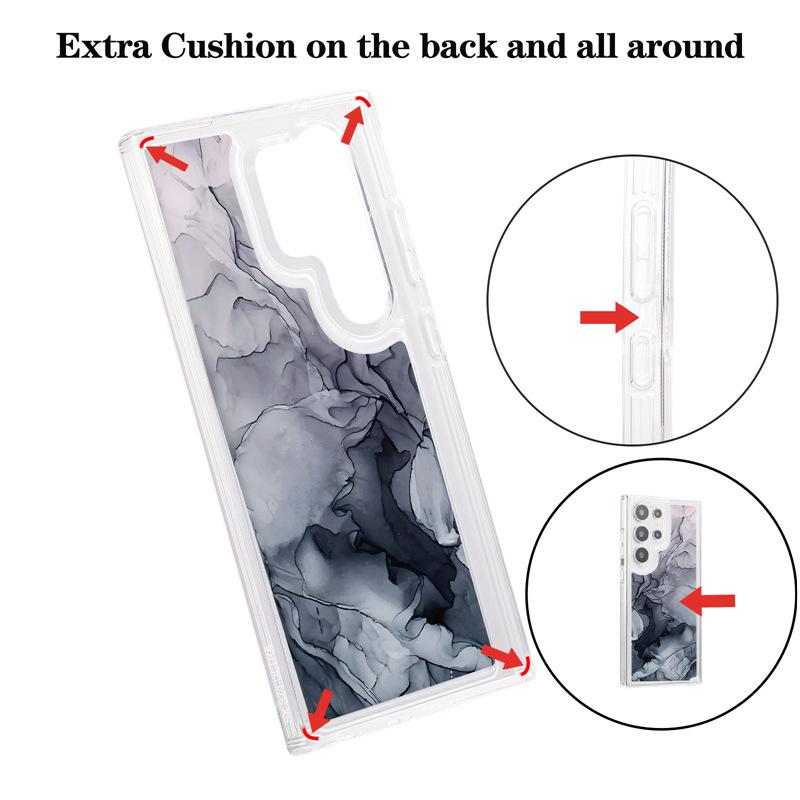 Marble Soft Shell Suitable for Samsung S25 UltraS24 S23FE Mobile Phone Case A56 A06 Air Compressed Airbag Anti Fall