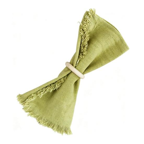 Boho Linen Napkin 18 Inch Washable Fringed Fabric Napkin Rustic Farmhouse Napkin for Dining Table Home Wedding Bridal