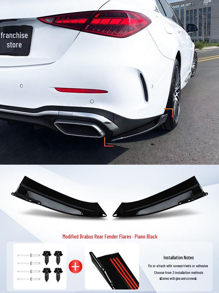 Mercedes-Benz W206 C-Class C200L/C260L/C350e Brabus Front & Rear Bumper Wind Deflector Kit