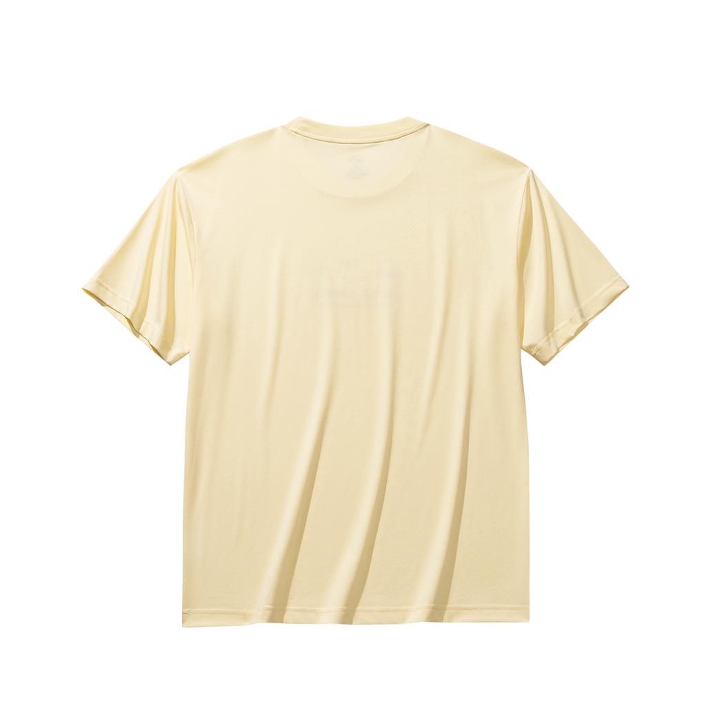 Anta Loose Fit Short Sleeve Knitted T-Shirt Summer 2026 Unisex tops Banana-Yellow 972628102-5