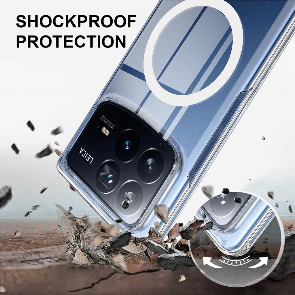 For Xiaomi Mix Fold 4 5G Clear Case TPU+Acrylic Magnetic Phone Cover Compatible with MagSafe
