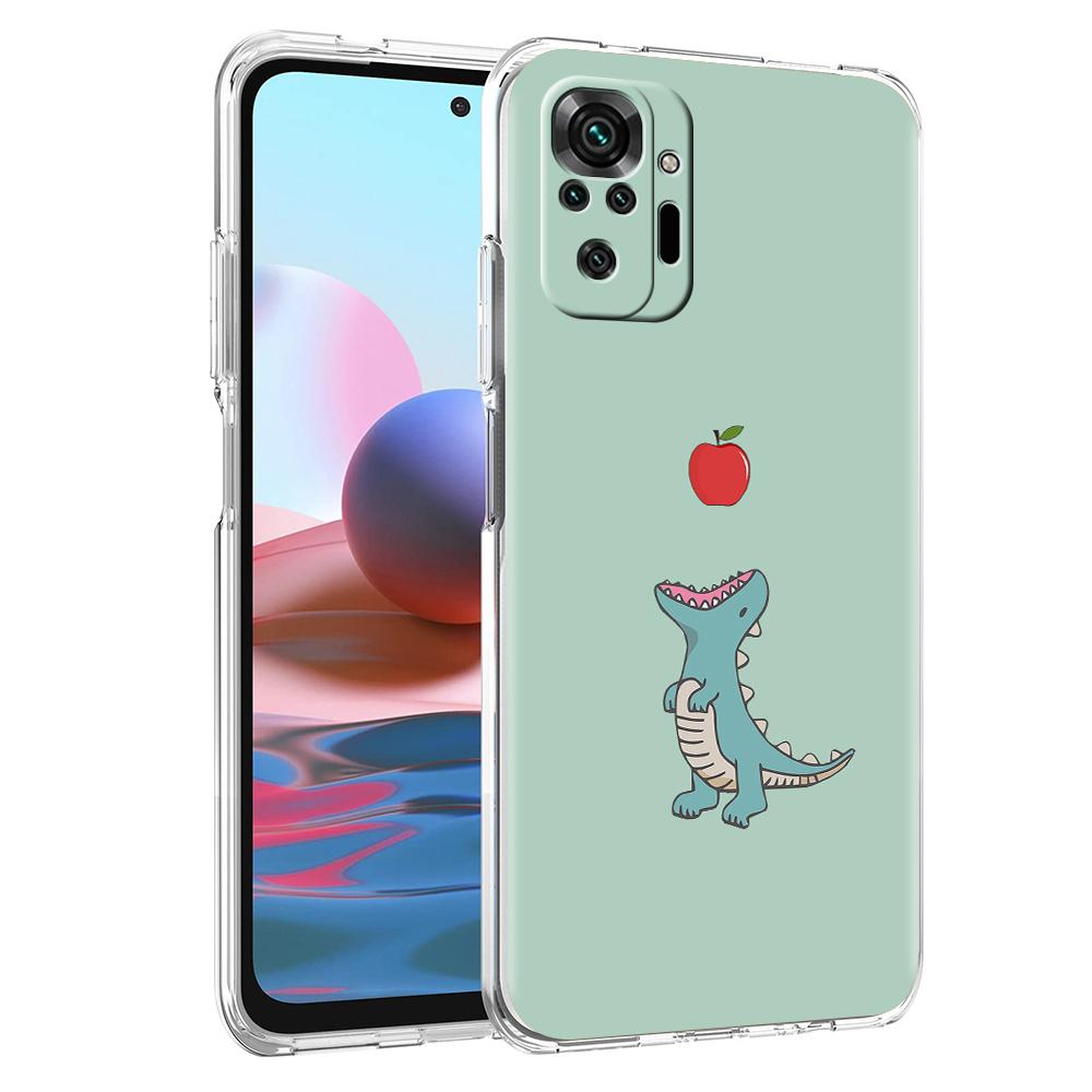 Cute Dinosaur Bear Couple Phone Case For Xiaomi Redmi Note 12 4G 11 10 Pro 5G 10C 10S 9S 9 9T 8T 9C 9A 8 8A 7 K50 K40 Cover