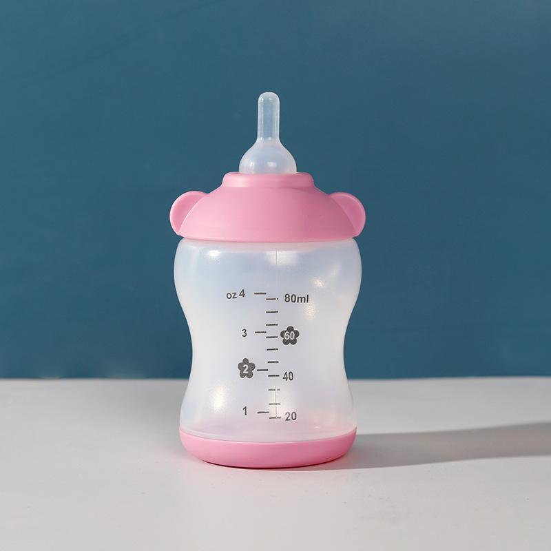 

Pet Baby Bottle, Kitten Feeding Device with Silicone Nipple, Newborn Puppy Feeding Set, Rabbit Pet Supplies, Baby Bottle Set Little Bear рожевий