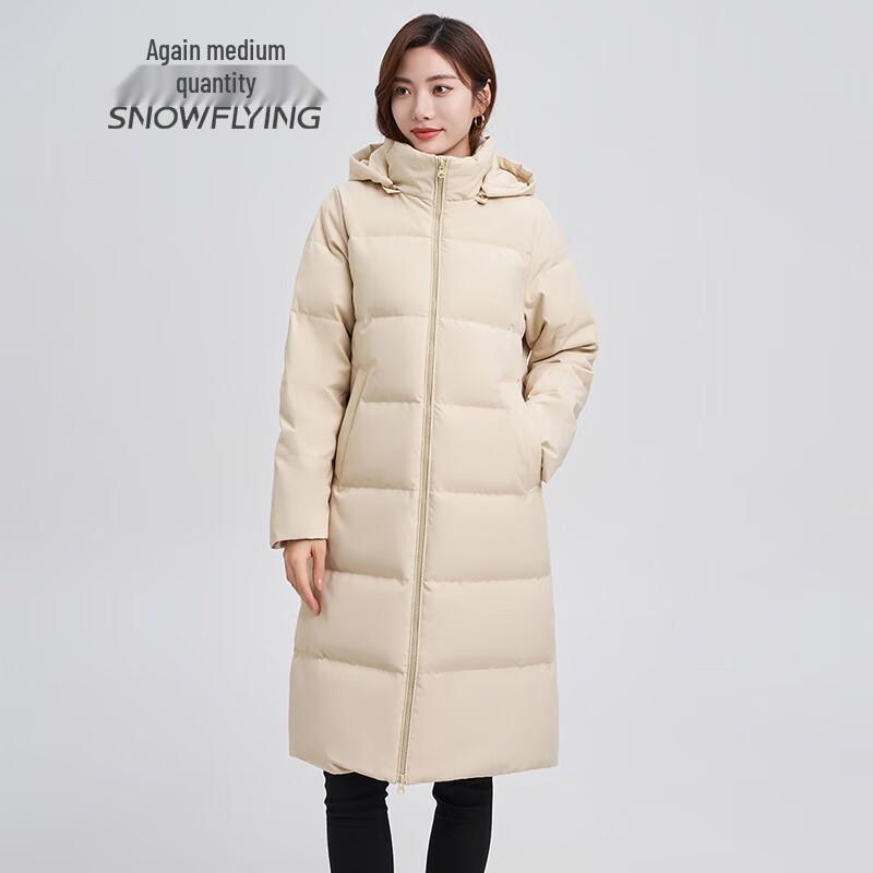 SNOWFLYING Women's Mid-Length Padded Duck Down Jacket