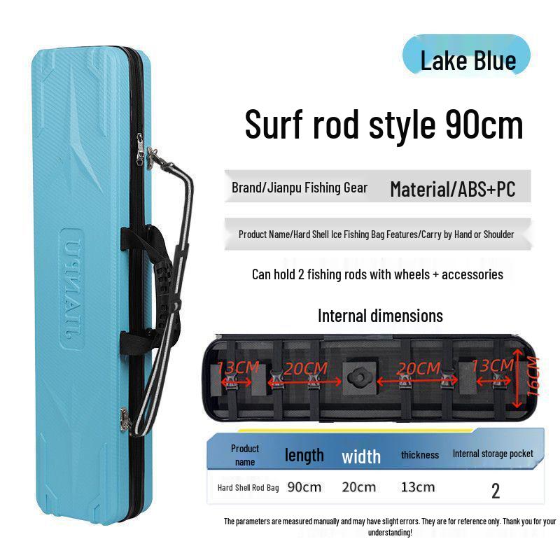 Fish Rod Bag for Raft, Lure, and Sea Fishing - No Disassembly Required, Fits Reel Line Groups, Multiple Models, Winter-Ready Storage.