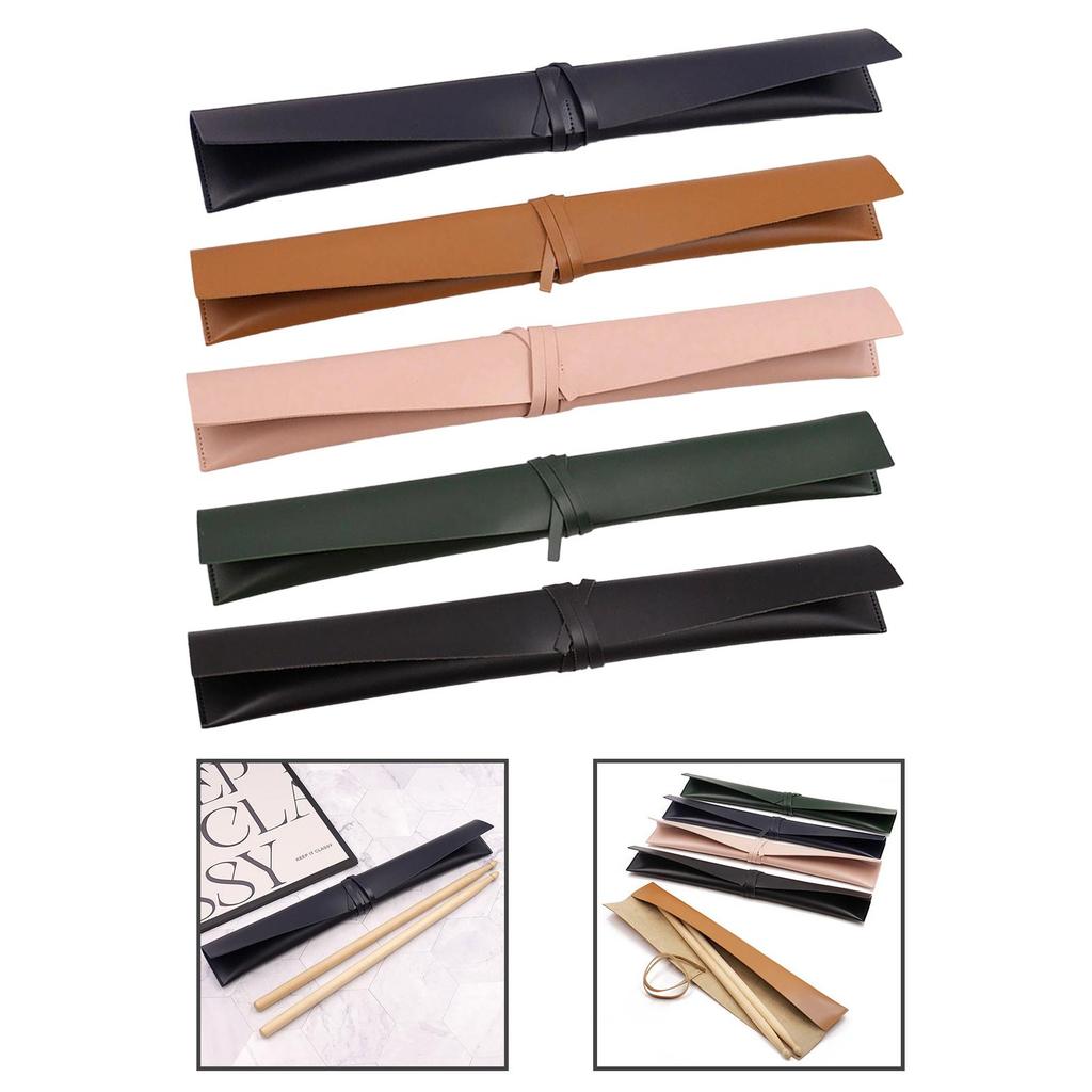 PU Leather Drumstick Bag Premium Waterproof, Lightweight Professional Organizing Pouch Drum Accessories Drumstick Storage Bag