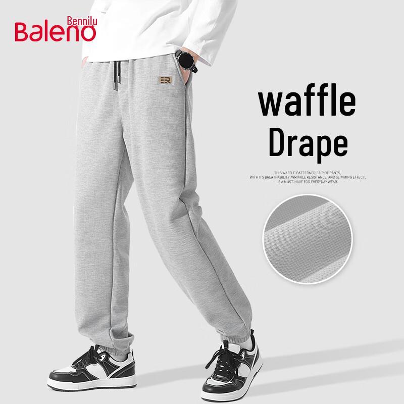 

Baleno Men s Waffle Knit Letter Print Jogger Pants 2XL