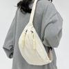 Women Waist Pack Large Capacity Corduroy Fanny Pack Street Style Chest Bag Fashion Shoulder Crossbody Bags Casual Waist Belt Bag