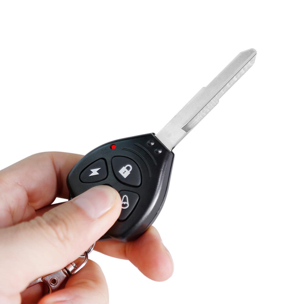 Motorcycle Anti-Theft Alarm with Key Integrated Remote Control and Full Function Start/Stop Features
