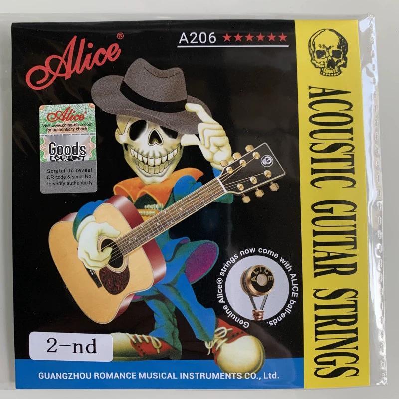 Struny do gitary akustycznej Alice A206 - Zestaw 6 strun (011 Rozmiar)
