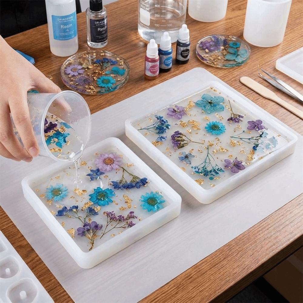 Flexible Coaster Silicone Mold Multi-purpose Cup Mat Mold Casting Molds Resin Mold Coaster Making
