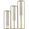Elegant Interior Glass Vase Beaker Flower Vase Test Tube Vase for Beauty Salons and Nail Salons 85346FV [Modern Base]