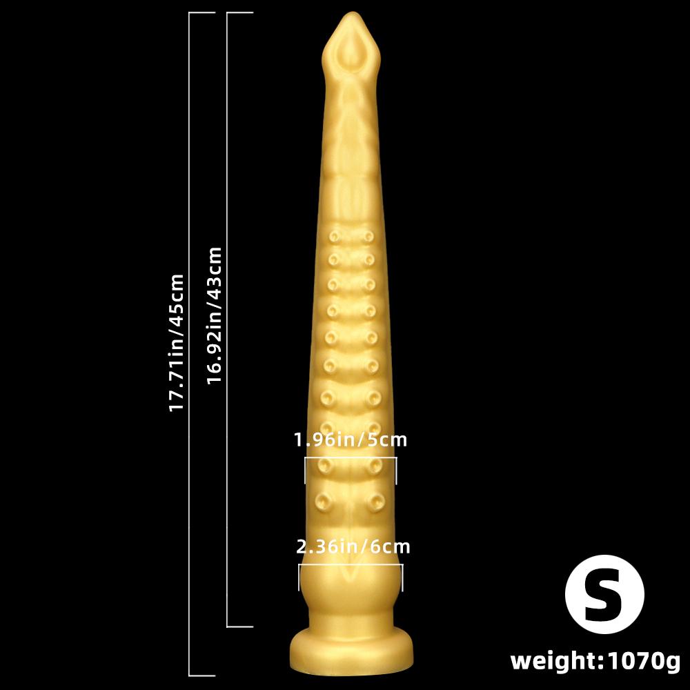 59cm Gold Silicone Extra Long Masturbator Gay Dildo Anal Plug Fisting Strap On Penis Sex Toy Big Dick Realistic Cock