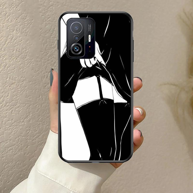 Anime Aesthetic Black Funda For POCO F5 F3 M5s C40 F4 GT X3 X4 X5 Pro Case For Xiaomi 12 13 Lite 11T 12T Pro 12X