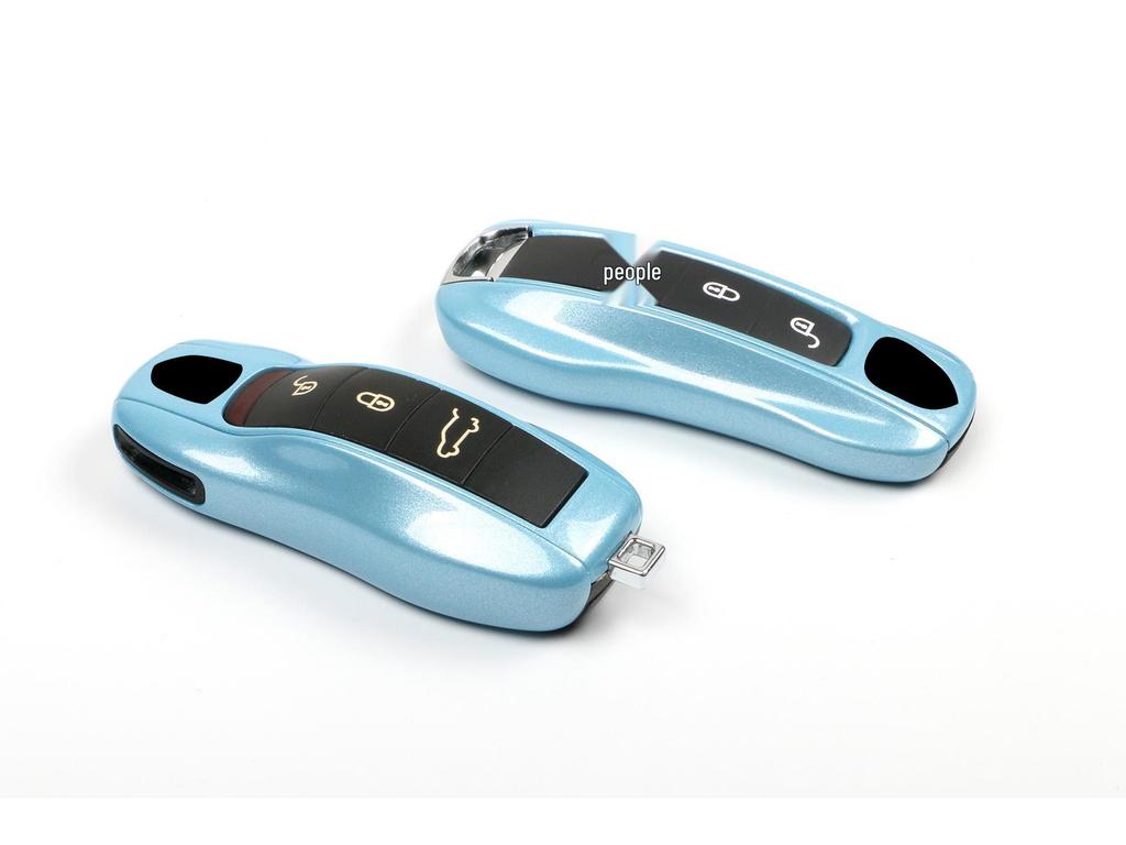 Ice Crystal Blue Replacement Shell for Porsche Taycan, 911, Panamera, Macan, Cayenne, 718 Keys