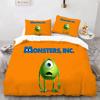 Copripiumino Monsters & Co. Boo con 2 Federe Kawaii Mike Sulley Set Biancheria da Letto Copripiumino Cartone Animato Senza Lenzuolo Sotto