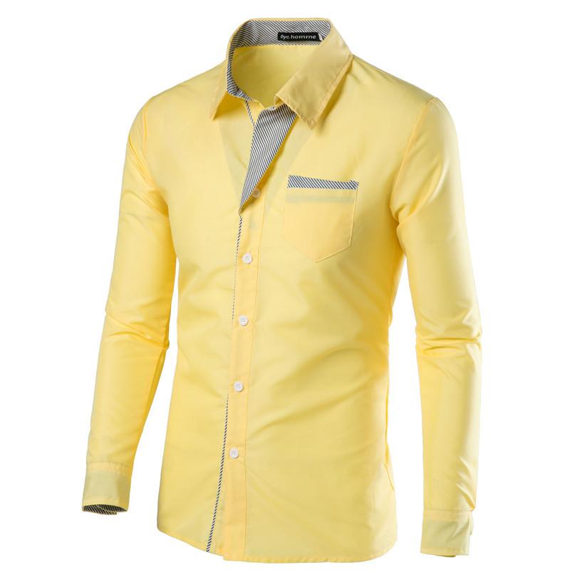 Cămașă cu mânecă lungă pentru bărbați de modă Camisa masculină, cu design subțire, ocazional, de marcă, cămașă de rochie pentru bărbați, mărimea M-4XL