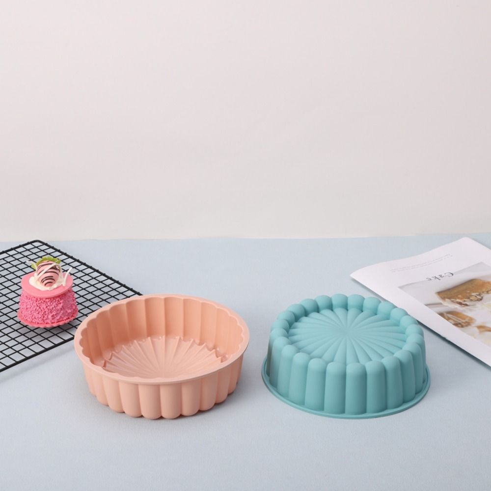Non-Stick Silicone Cake Mold Heat Resistant Cake Baking Mold Round Cake Mold Kitchen Bakeware