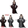 Halloween Witch Costume For Girls With Vintage Dress And Stripe Details For Kids Age 3 To 8