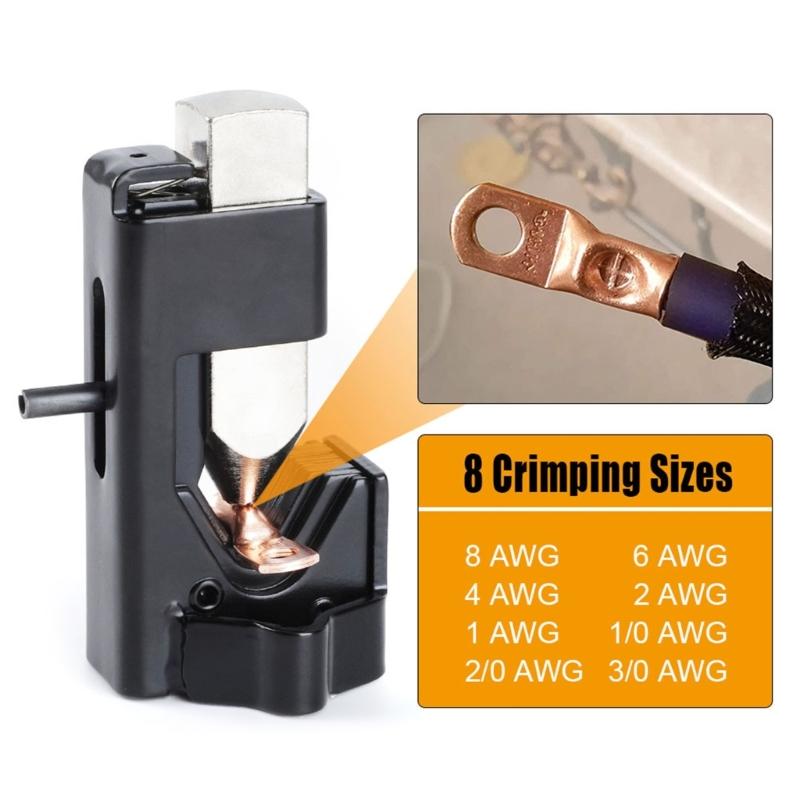 Hammer Lug Crimper Tool for Battery Terminals Wire and Welding Cable Electrician Wire Battery Terminals Crimping Plier