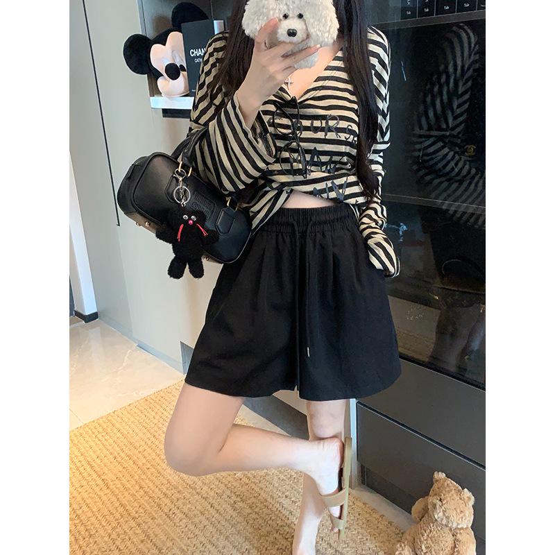 2025 Women's High Waist A-Line Sports Shorts: Fashionable Summer Drawstring Casual Wear