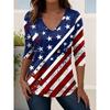 Vintage US Flag 250th Anniversary Pattern Women's T-shirt Summer 3D Print Casaul Long Sleeve Polyester Tops Women Clothing