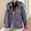 Women's Parka Coat Fashion Basic Cotton Down Jacket Winter Fashion Soft and Thick Leisure Stand-up Collar Women's Jacket