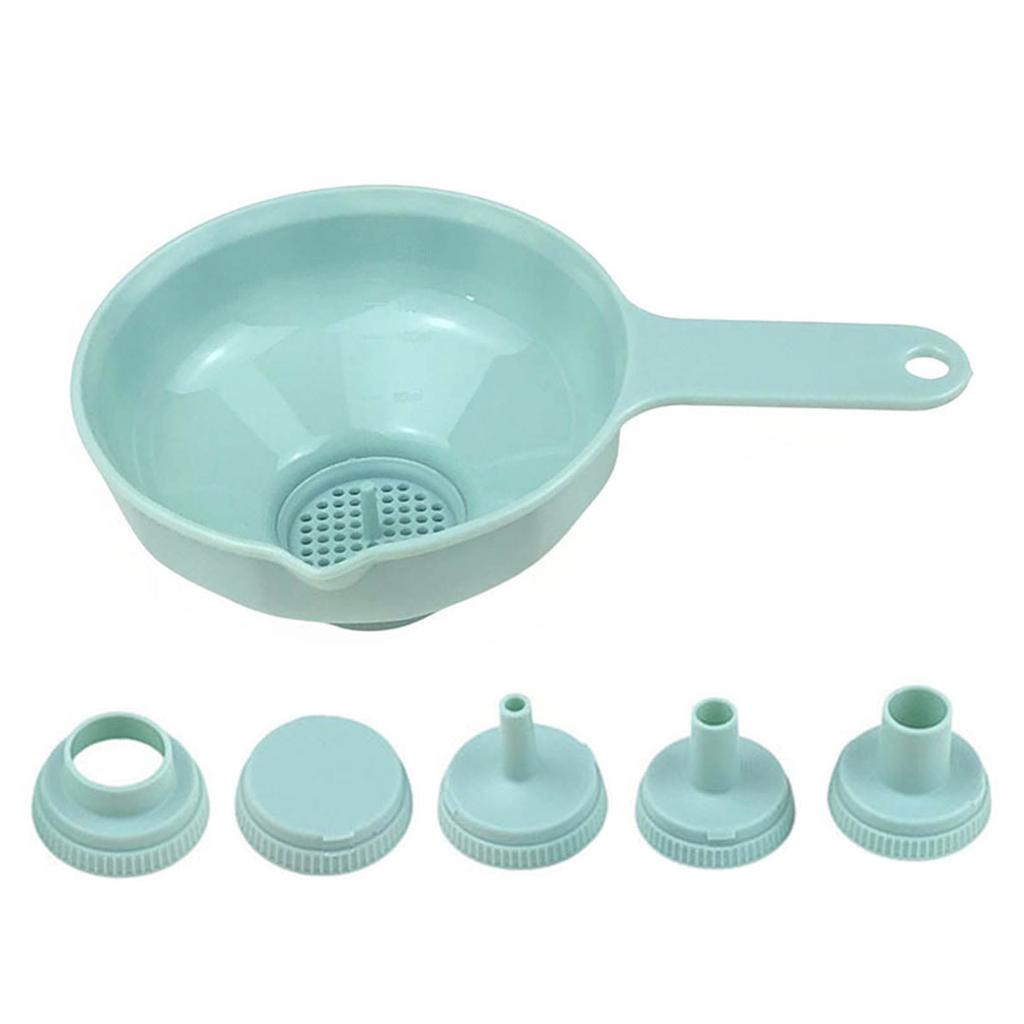 Kitchen Funnel Set Multi Function Versatile Cooking Funnels with Removable Filter Food Grade Liquid Remover for Liquids&Powders