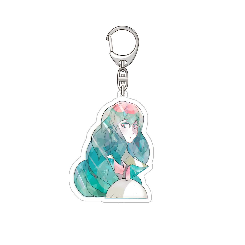 Land of the Lustrous Phosphophyllite rutile amethyst Obsidian Yellow diamond Ghost quartz Acrylic Keychain Bag pendant Fans Gift