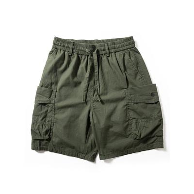 Cargo Shorts Men's Summer Fashion Brand Trendy Large Pocket All-Match Middle Pants Japan Fashion Loose Straight Cotton Shorts Fashion
