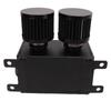 1200ml Oil Catch Can Kit Engine Twin Baffle Dual Filter Oil Tank Reservoir AN8 Hose Fitting Black