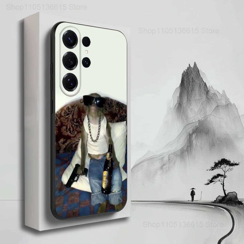 Funny Monkey Cute  Case For Samsung S21,S9,S22,S25,S20,S10,Plus,Ultra,S24,S23,FE,Lite,Soft Silicone Black
