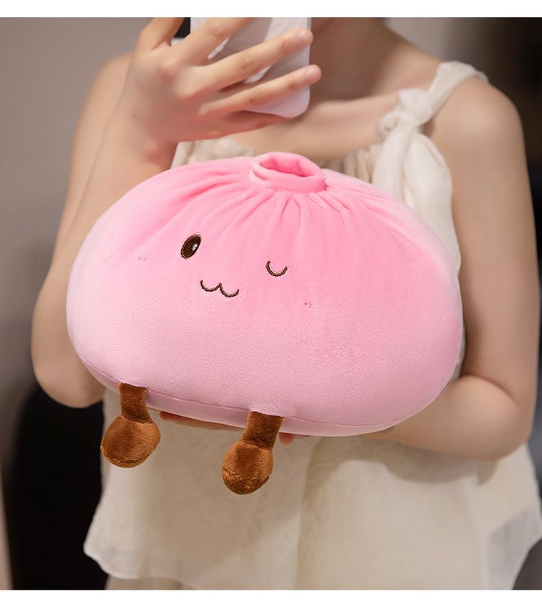 Süßes Cartoon Baozi Plüschkissen - Weiches Kissen für Bett, Nickerchen und Sofadekoration