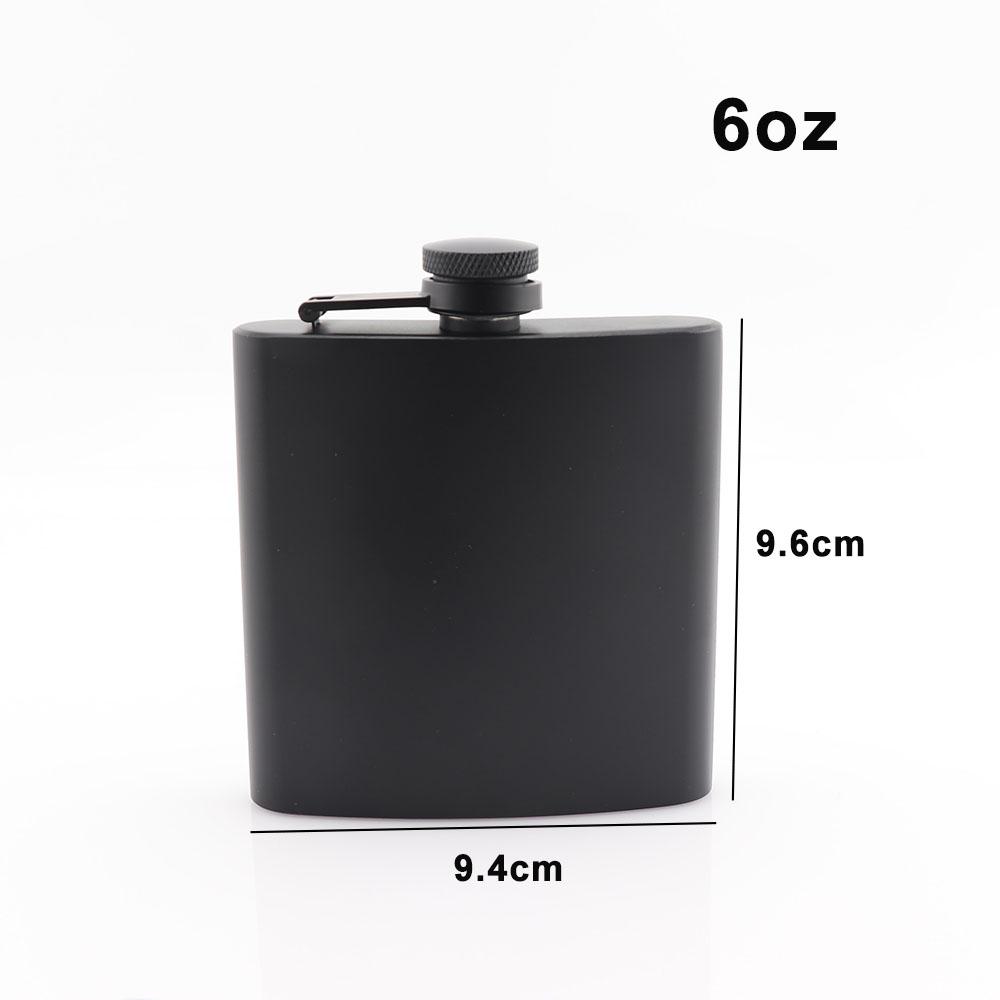 Matte Black Hip Flasks Stainless Steel Liquor Flask for Outdoor Travel Camping Wedding Party 6 7 8 9 10 12 Oz