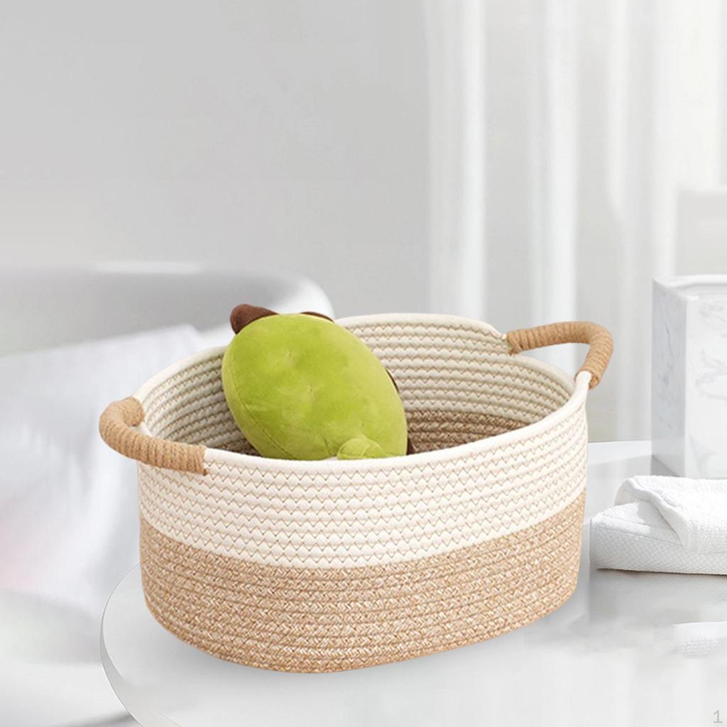 Rope Woven Storage Basket Soft Bins for Room Office