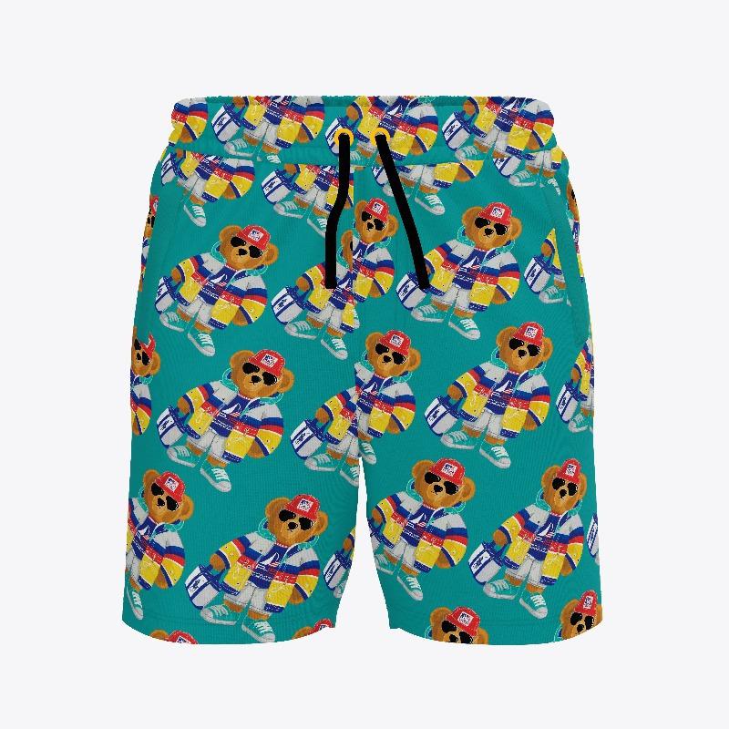 Men's 3D Print Quick-Dry Surf & Swim Shorts - Trendy Casual Beachwear
