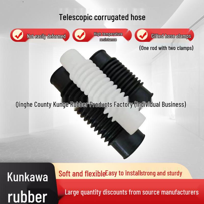 Large Diameter Flexible Telescopic Silicone Hose Connector 32mm ID 100mm Length Black Rubber