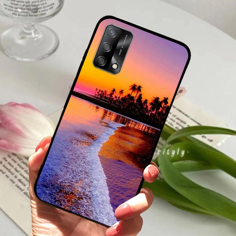 Für Oppo A74 4G Hülle CHP2219 Stoßfest Farbe Lackiert Matt Weiches TPU Silikon Handyhülle Für OPPO F19 Bumper CPH2219 Fundas