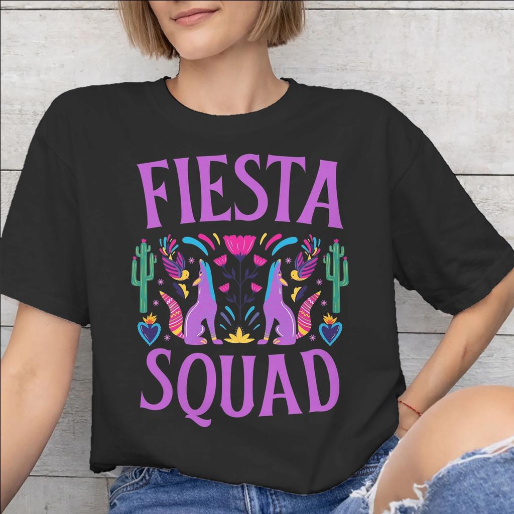 Fiesta Squad Cinco De Mayo New Arrival T Shirts Unisex Unisex Pure Cotton Tee Shirt Clothing