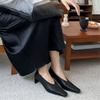 Damen Elegante Französische Quadratische Zehen Mary Janes Schuhe Niedliche Lässige Weibliche Retro Niedrige Absatzschuhe Weich Sohlige Outdoor Kleiderschuhe
